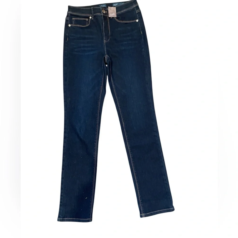 J. Jill Straight Leg Jeans in Dark Indigo Blue